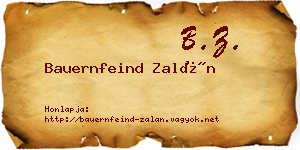 Bauernfeind Zalán névjegykártya