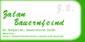 zalan bauernfeind business card